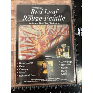 Variegated Red Leaf Sheets For Crafting 6 Sheets By Mona Lisa Products 0018207